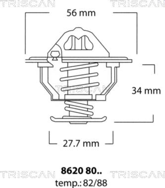 Triscan 8620 8088 — Termostat, środek chłodzący
