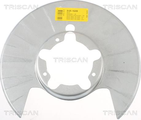 Triscan 8125 15209 — Panel rozbryzgiwujący, tarcza hamulcowa