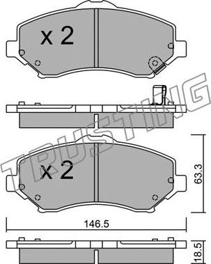 Textar 2460401 - KLOCKI HAM. CHRYSLER P. GRAND VOYAGER 2.8 CRD-3.3-3.8 07-