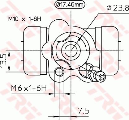 TRW BWA154 - CYLINDEREK HAM. TOYOTA COROLLA-IQ-YARIS 99- LE