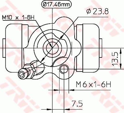 TRW BWA155 - CYLINDEREK HAM. TOYOTA COROLLA-IQ-YARIS 99- PR