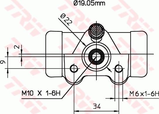 TRW BWD127 - CYLINDEREK HAM. SKODA 105-130-FAVORIT-RAPID 1.0-1.3 76-97 LE-PR
