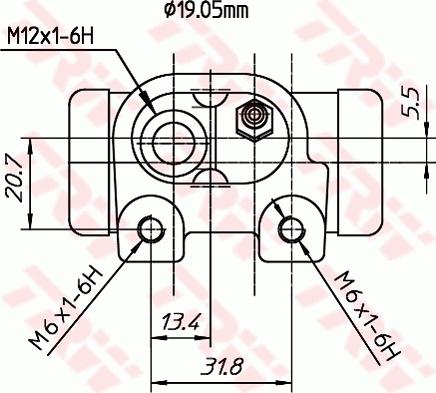 TRW BWD307T - Cylinderek hamulcowy