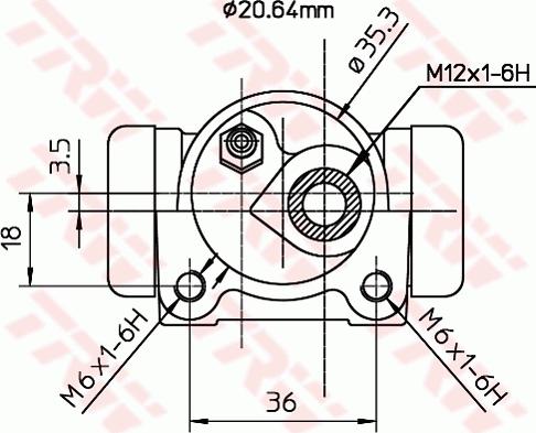 TRW BWF169 - Cylinderek hamulcowy