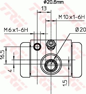 TRW BWF317 - Cylinderek hamulcowy