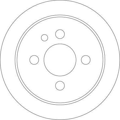 TRW DF4334 - TARCZA HAM. BMW T. 3 2.5 86-91