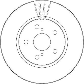 TRW DF6986S — Tarcza hamulcowa