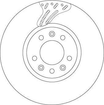 TRW DF6977S — Tarcza hamulcowa