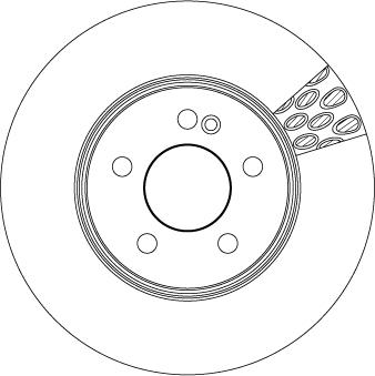 TRW DF6641S — Tarcza hamulcowa