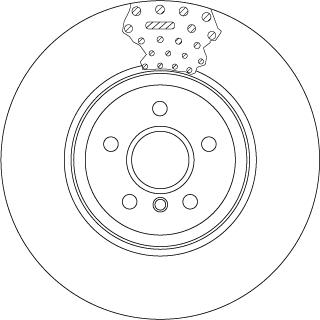 TRW DF6605S — Tarcza hamulcowa