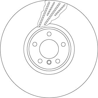 TRW DF6618S — Tarcza hamulcowa