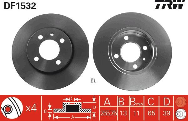 TRW DF1532 — Tarcza hamulcowa