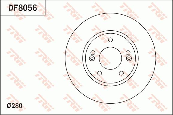 TRW DF8056 — Tarcza hamulcowa