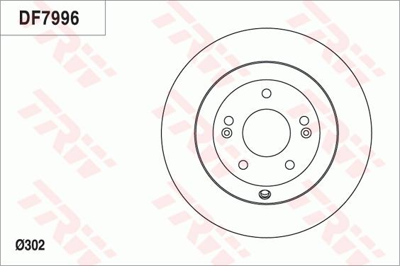 TRW DF7996 — Tarcza hamulcowa