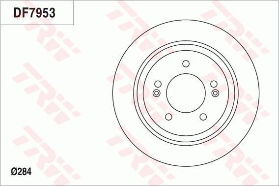 TRW DF7953 — Tarcza hamulcowa