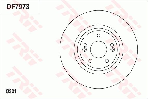 TRW DF7973 - Tarcza hamulcowa