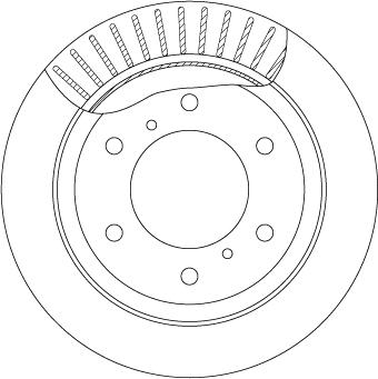 TRW DF7061S - Tarcza hamulcowa