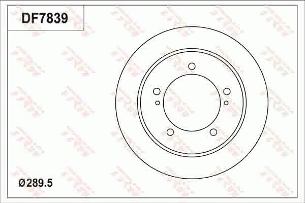 TRW DF7839 — Tarcza hamulcowa