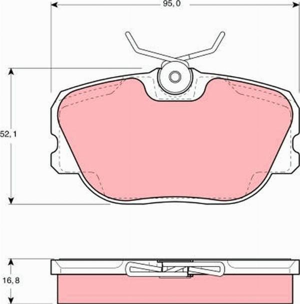 TRW GDB460 — Zestaw klocków hamulcowych, hamulce tarczowe