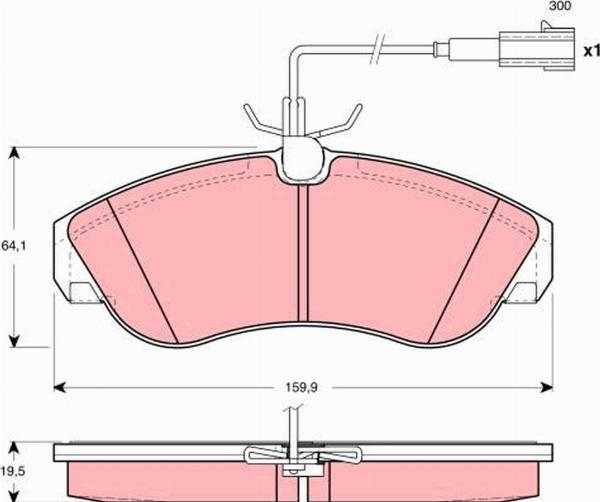 TRW GDB1426 — Zestaw klocków hamulcowych, hamulce tarczowe
