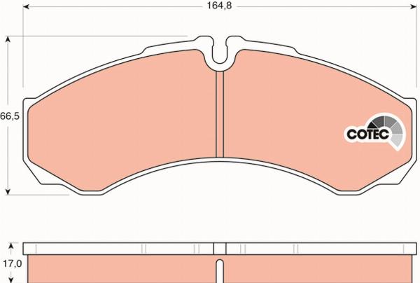 TRW GDB1534 — Zestaw klocków hamulcowych, hamulce tarczowe