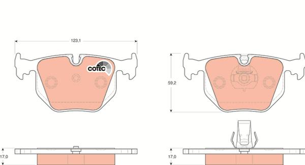 TRW GDB1530 — Zestaw klocków hamulcowych, hamulce tarczowe