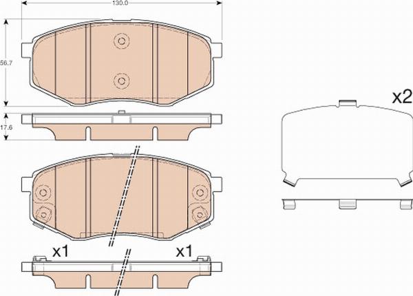 TRW GDB3553 — Zestaw klocków hamulcowych, hamulce tarczowe