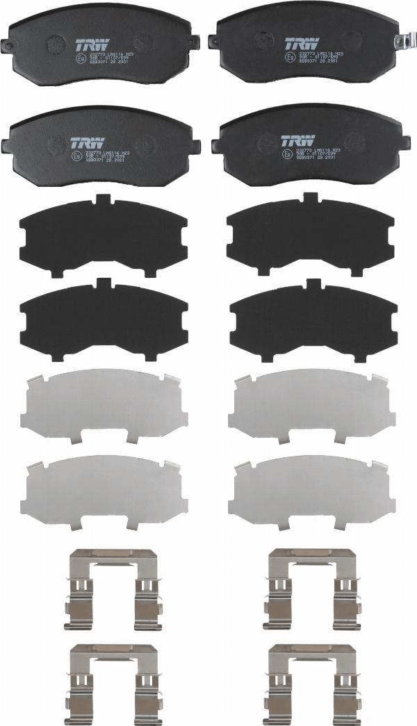 TRW GDB3371 - KLOCKI HAM. SUBARU P. FORESTER-IMPREZA-LEGACY-OUTBACK 03-
