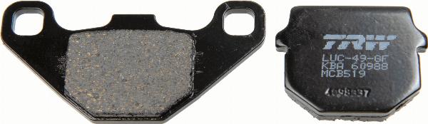 TRW MCB519 - KLOCKI HAM. MOTO. ORGANIC PIAGGIO NRG 50 POWER PUREJET 05- KAWASAKI KDX 125 90-