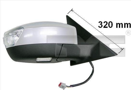 TYC 310-0124 - LUSTERKO ZEWN.FORD S-MAX 2.0 06-14-L-