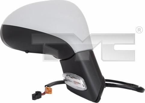 TYC 326-0088 - LUSTERKO ZEWN.PEUGEOT 207 06- -L-EL-MA-P