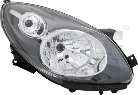 TYC 20-1401-06-2 - REFLEKTOR TWINGO 07- -P-H4-EL-CZARNY-TYC