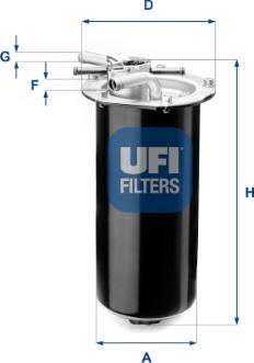 UFI 55.411.01 - Filtr paliwa
