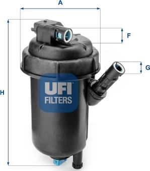 UFI 55.139.00 — Filtr paliwa