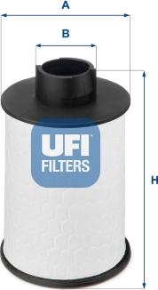 UFI 60.H2O.00 — Filtr paliwa