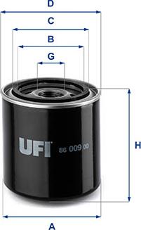 UFI 86.009.00 — Filtr oleju