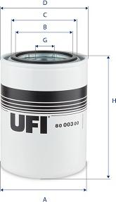 UFI 80.003.00 - Filtr hydrauliczny