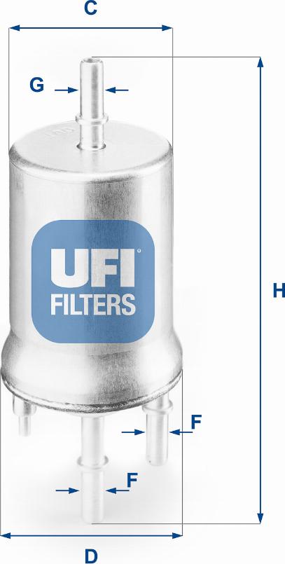 UFI 31.832.00 — Filtr paliwa