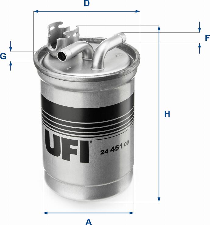 UFI 24.451.00 — Filtr paliwa
