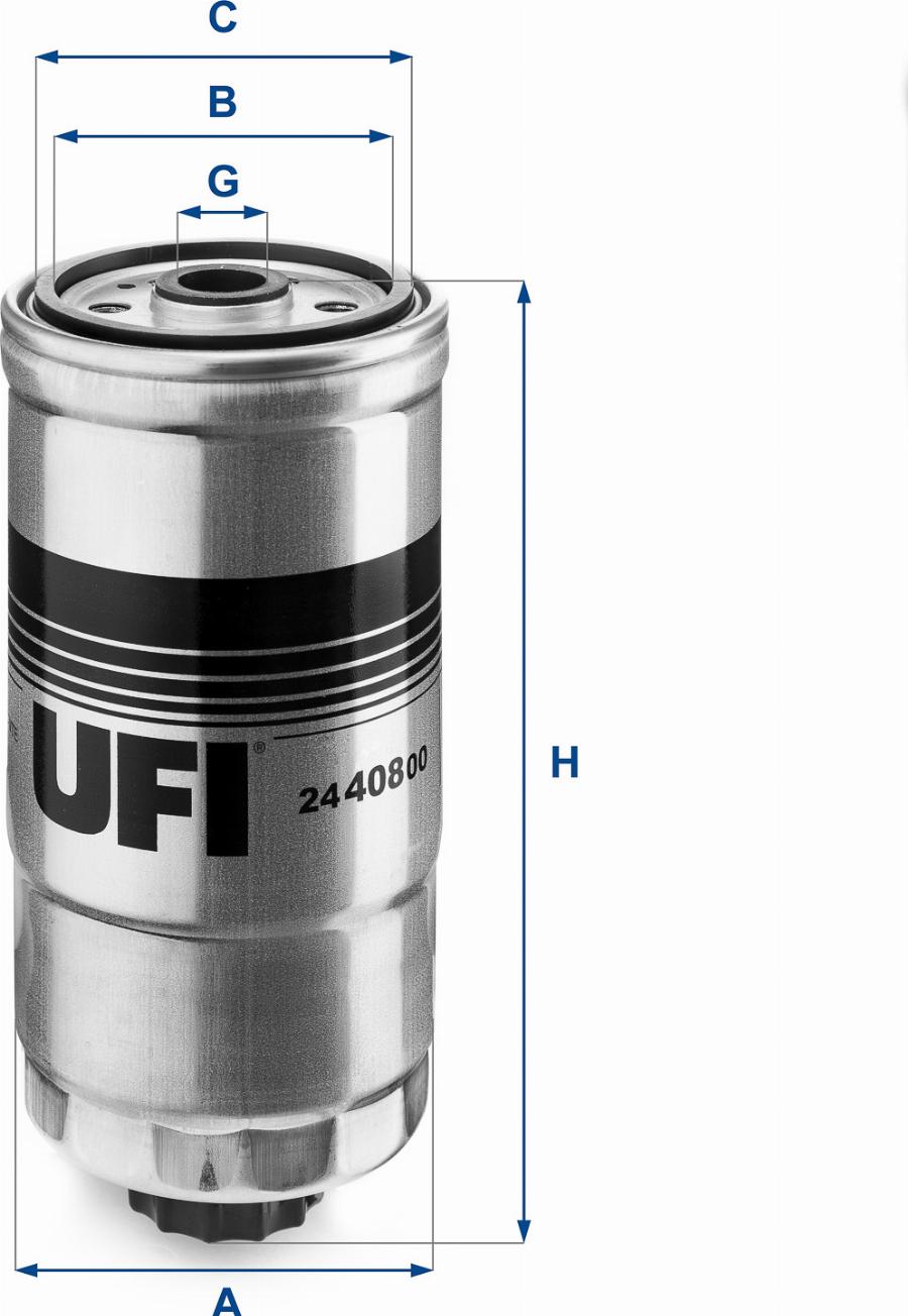 UFI 24.408.00 — Filtr paliwa