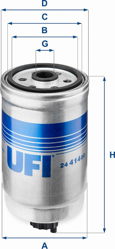 UFI 24.414.00 — Filtr paliwa