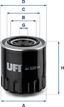 UFI 24.520.00 — Filtr paliwa