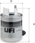 UFI 24.095.07 — Filtr paliwa