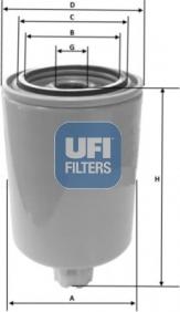 UFI 24.039.00 - Filtr paliwa