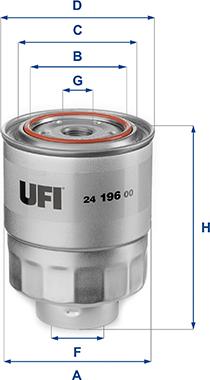 UFI 24.196.00 — Filtr paliwa
