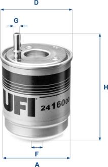 UFI 24.160.00 — Filtr paliwa