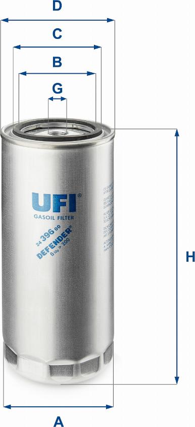 UFI 24.396.00 — Filtr paliwa