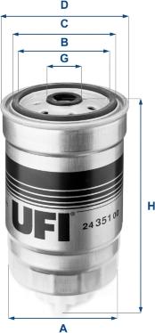 UFI 24.351.00 — Filtr paliwa