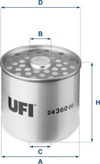 UFI 24.360.00 — Filtr paliwa