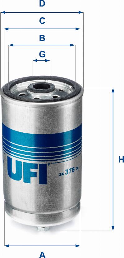 UFI 24.378.00 — Filtr paliwa